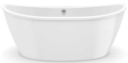 Maax Delsia 6636 Series 106193-000-002 Bathtub, 59 gal, 66 in L, 36 in W, 26-5/8 in H, Free-Standing Installation, White