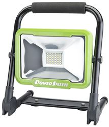 PowerSmith PWLR124FM Rechargeable Foldable Work Light, 20 W, Lithium-Ion Battery, 1-Lamp, LED Lamp, 5000 K Color Temp