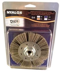 Dico 7200075 Wheel Brush, 4-1/2 in Dia, 5/8-11 Arbor/Shank, Nyalox Bristle