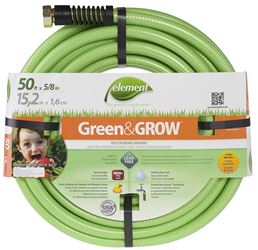 Swan ELGG58050 Garden Hose, 50 ft L, Vinyl, Bright Green