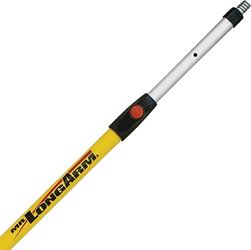 Mr. LongArm Super Tab-Lok 7508 Extension Pole, 1-1/4 in Dia, 4.1 to 7.2 ft L, Aluminum, Fiberglass Handle