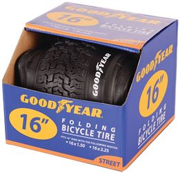 Kent 91052 Bike Tire, Folding, Black, For: 16 x 1-1/2 to 2-1/4 in Rim, Pack of 2