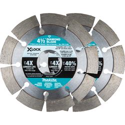 Makita X-LOCK E-07200 Blade, 4-1/2 in Dia, 7/8 in Arbor, Segmented Rim, 2/PK