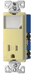 Eaton Cooper Wiring TR7735V-BOX LED Wall Box Nightlight Combination, 1 -Pole, 15 A, 125 V, Ivory