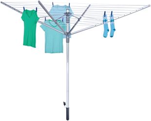 Honey-Can-Do DRY-04252 Umbrella Clothes Dryer, 78 in L, Aluminum, Silver