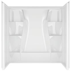 Delta 40044 Bathtub Wall Set, 32-1/2 in L, 60 in W, 60.38 in H, Procrylic, Stud Installation, White