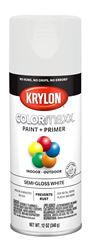 Krylon K05580007 Enamel Spray Paint, Semi-Gloss, White, 12 oz, Can