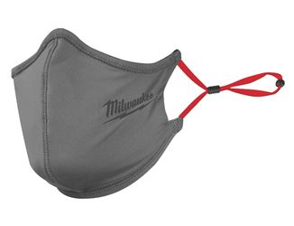 Milwaukee 48-73-4231 2-Layer Face Mask, One-Size Mask, Nylon/Polyester/Spandex Facepiece, Gray, 3/PK