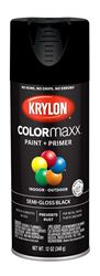 Krylon K05579007 Enamel Spray Paint, Semi-Gloss, Black, 12 oz, Can