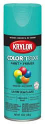 Krylon K05576007 Enamel Spray Paint, Satin, Sea Glass, 12 oz, Can