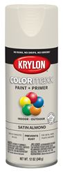 Krylon K05554007 Enamel Spray Paint, Satin, Almond, 12 oz, Can