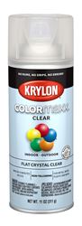 Krylon K05547007 Enamel Spray Paint, Flat, Clear, 11 oz, Can