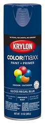 Krylon K05535007 Enamel Spray Paint, Gloss, Regal Blue, 12 oz, Can