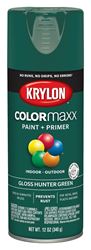 Krylon K05523007 Enamel Spray Paint, Gloss, Hunter Green, 12 oz, Can