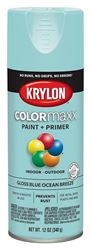 Krylon K05506007 Enamel Spray Paint, Gloss, Blue Ocean Breeze, 12 oz, Can