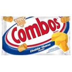 Combos CCCOMBO18 Stuffed Snacks, Cheddar, Cheese Flavor, 1.7 oz Bag, Pack of 18