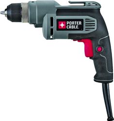 Porter-Cable PC600D Electric Drill, 6.5 A, 3/8 in Chuck, Keyless Chuck, 6 ft L Cord