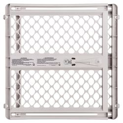 North States Supergate Classic Series 8615 Safety Gate, Plastic, Light Gray, 26 in H Dimensions