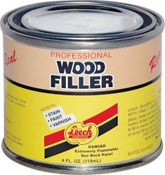 Leech Adhesives LWF-67 Wood Filler, Liquid, Solvent, Natural, 4 fl-oz Can