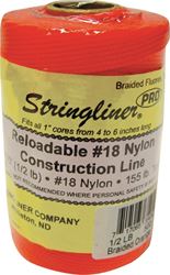 Stringliner Pro Series 35459 Construction Line, #18 Dia, 500 ft L, 165 lb Working Load, Nylon, Fluorescent Orange