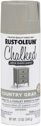 Rust-Oleum 302593 Chalk Spray Paint, Ultra Matte, Country Gray, 12 oz, Can