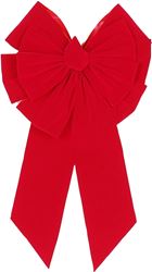 Holidaytrims 7366 Deluxe Outdoor Bow, 3 in H, Velvet, Red, Pack of 12