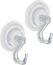 iDESIGN 16600 Suction Hook, Plastic Hook, Clear Base