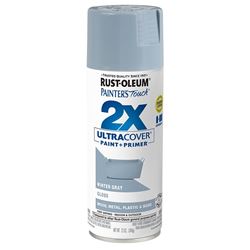 Rust-Oleum Painters Touch 2X Ultra Cover 334049 Spray Paint, Gloss, Winter Gray, 12 oz, Aerosol Can