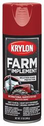 Krylon K01933000 Farm Equipment Spray, High-Gloss, International Harvester Red, 12 oz, Pack of 6