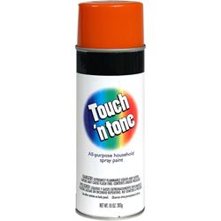 Touch N Tone 55283830 Spray Paint, Gloss, Orange, 10 oz, Can