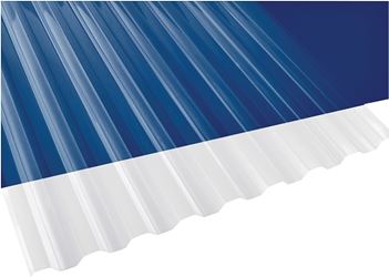 Suntuf 101699 Corrugated Panel, 12 ft L, 26 in W, Greca 76 Profile, 0.032 Thick Material, Polycarbonate, Clear, Pack of 10