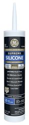 GE Supreme Silicone 2814816 Window & Door Sealant, Clear, 24 hr Curing, 10.1 fl-oz Cartridge, Pack of 12