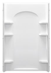 Sterling Ensemble 72222100-0 Shower Back Wall, 72-1/2 in L, 48 in W, Vikrell, High-Gloss, Alcove Installation, White