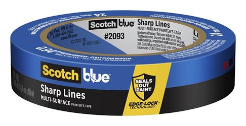 ScotchBlue 2093EL-24E Painters Tape, 60 yd L, 0.94 in W, Smooth Crepe Paper Backing, Blue
