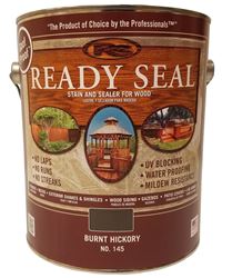 Ready Seal 145 Exterior Wood Stain, Flat, Burnt Hickory, Liquid, 1 gal, Pack of 4