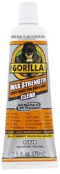 Gorilla 105045 Max Strength Construction Adhesive, Clear, 2.5 fl-oz Tube, Pack of 6