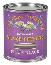 General Finishes QTPB Glaze Effect Paint, Pitch Black, 1 qt, Can