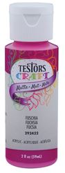 Testors 292422A Acrylic Craft Paint, Matte, Fuchsia, 2 oz, Bottle