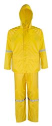 Diamondback RS3-01-L Rain Suit, L, 42 in Inseam, Polyester, Yellow, Concealed Collar, Zipper with Storm Flap Closure