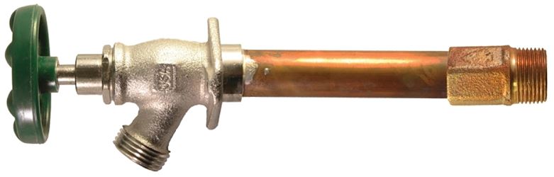 arrowhead 456 Series 456-04LF Wall Hydrant, 1/2 in Inlet, MIP x Copper Sweat Inlet, 3/4 in Outlet, 13 gpm