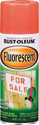 Rust-Oleum 1955830 Fluorescent Spray Paint, Flat/Matte, Fluorescent Red/Orange, 11 oz, Can