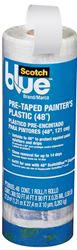 ScotchBlue PT2093EL-48 Painters Tape, 30 yd L, 48 in W, Crepe Paper Backing, Blue