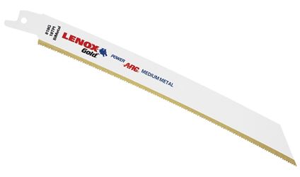 Lenox Gold 21070818GR Reciprocating Saw Blade, 3/4 in W, 8 in L, 18 TPI