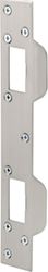 Defender Security U 10385 Deadbolt Strike Plate, 6 in L, 1-5/8 in W, Steel, Satin Nickel