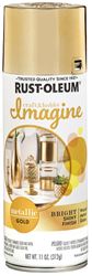 Rust-Oleum 355100 Metallic Spray Paint, Metallic, Gold, 11 oz