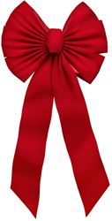 Holidaytrims 7355 Gift Bow, 14 x 28 in, Velvet, Red, Pack of 36