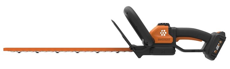 Worx WG261 Hedge Trimmer, Battery Included, 20 V, Lithium-Ion, 3/4 in Dia x 22 in L Cutting Capacity, D-Grip Handle