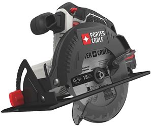 Porter-Cable PCC660B Circular Saw, Tool Only, 20 V, 1.3 Ah, 6-1/2 in Dia Blade, 0 to 50 deg Bevel, 2-1/8 in D Cutting