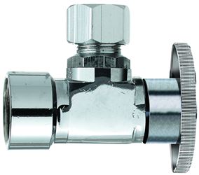 Plumb Pak PP20050LF Shut-Off Valve, 3/8 x 3/8 in Connection, FIP x Compression, Brass Body