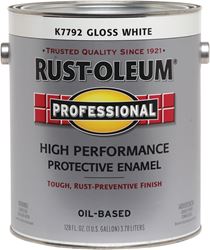 RUST-OLEUM PROFESSIONAL K7792402 Protective Enamel, Gloss, White, 1 gal Can, Pack of 2